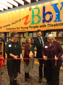 Ribbon cutting ceremony at the Silent Books Exhibit in Toronto on November 2, 2015. Photo courtesy Leigh Turina.